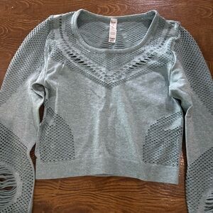 Alo Yoga Siren Long Sleeve Crop Top - Teal